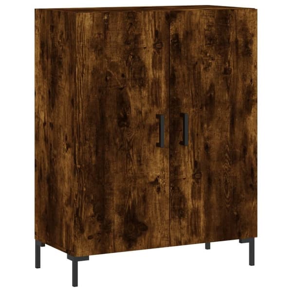 vidaXL Högskåp rökfärgad ek 69,5x34x180 cm konstruerat trä