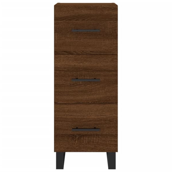vidaXL skab 34,5x34x180 cm konstrueret træ brun egetræsfarve