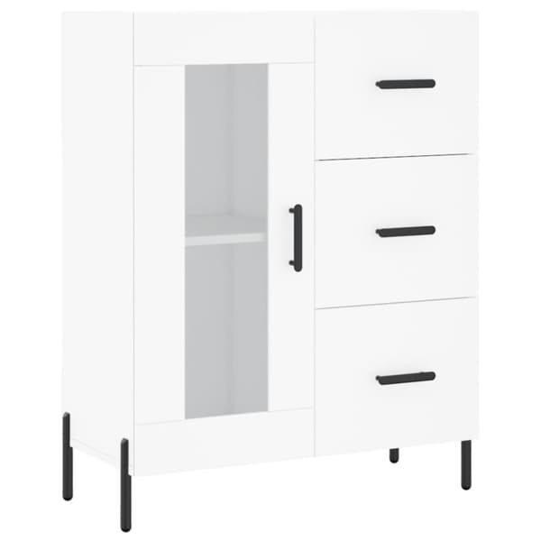 vidaXL højskab 69,5x34x180 cm konstrueret træ hvid