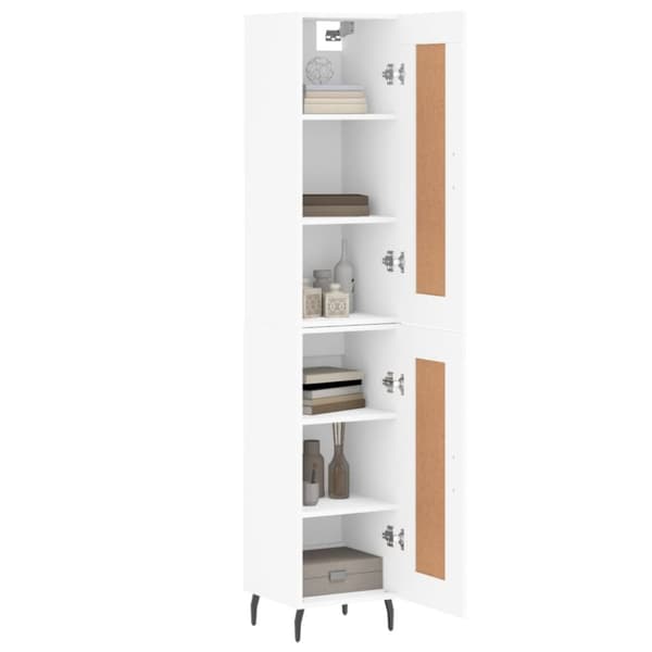 vidaXL skab 34,5x34x180 cm konstrueret træ hvid