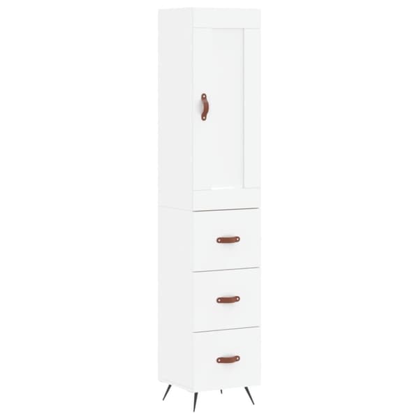vidaXL Högskåp vit 34,5x34x180 cm konstruerat trä