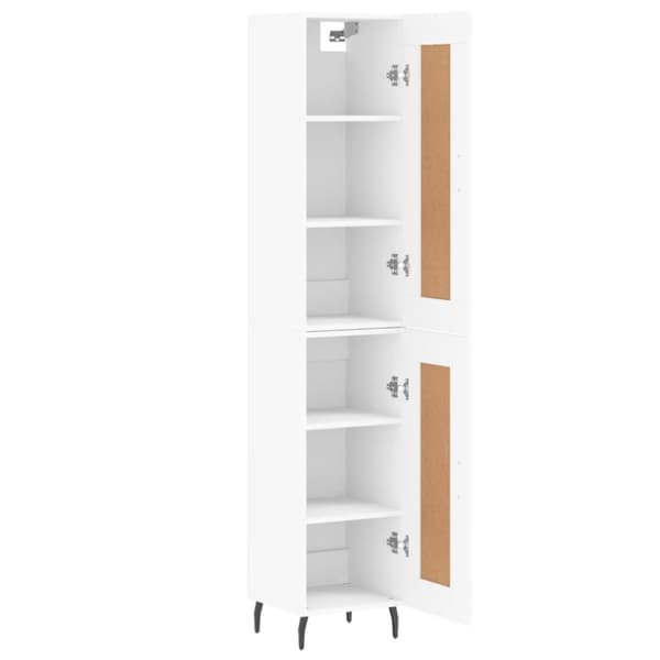 vidaXL Högskåp vit 34,5x34x180 cm konstruerat trä