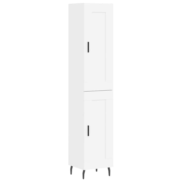 vidaXL Högskåp vit 34,5x34x180 cm konstruerat trä
