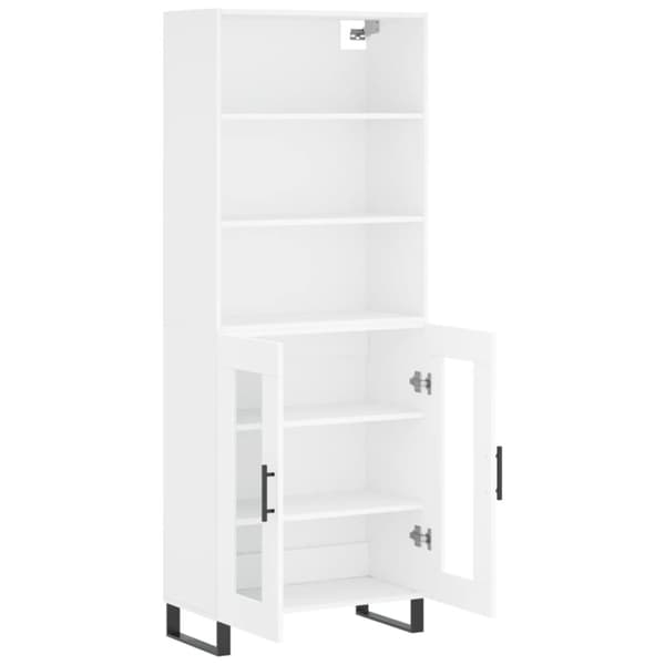 vidaXL Högskåp vit 69,5x34x180 cm konstruerat trä