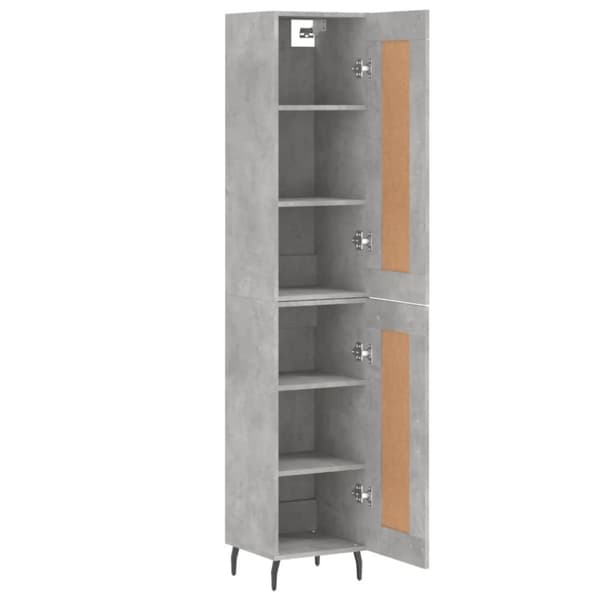 vidaXL skab 34,5x34x180 cm konstrueret træ betongrå