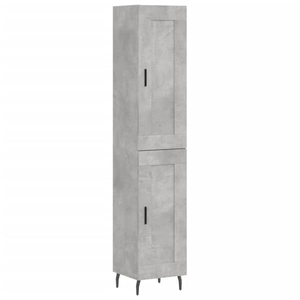 vidaXL skab 34,5x34x180 cm konstrueret træ betongrå