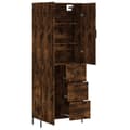 Miniatyrbilde 4 av 11: vidaXL Highboard røkt eik 69,5x34x180 cm konstruert tre