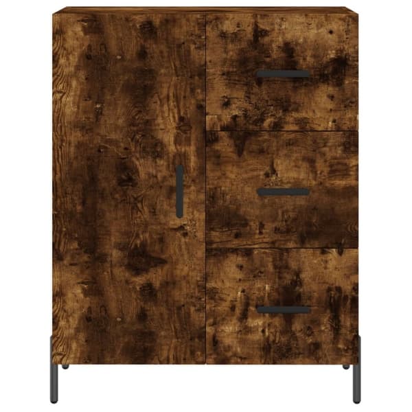 vidaXL Highboard røkt eik 69,5x34x180 cm konstruert tre