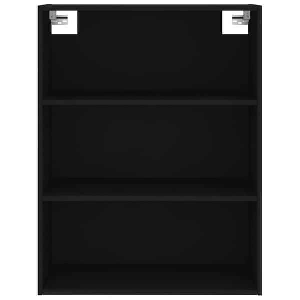 vidaXL højskab 69,5x34x180 cm konstrueret træ sort