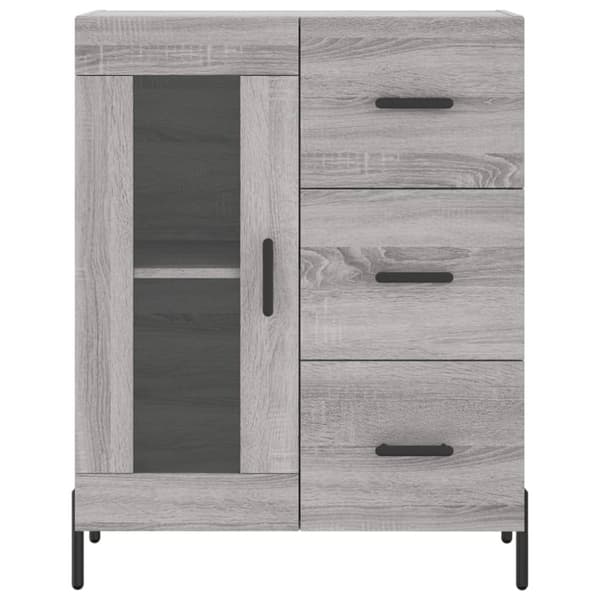 vidaXL højskab 69,5x34x180 cm konstrueret træ grå sonoma-eg