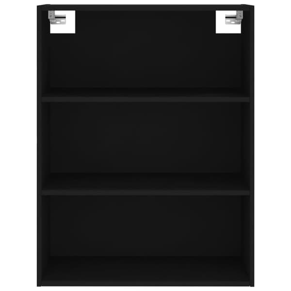vidaXL højskab 69,5x34x180 cm konstrueret træ sort