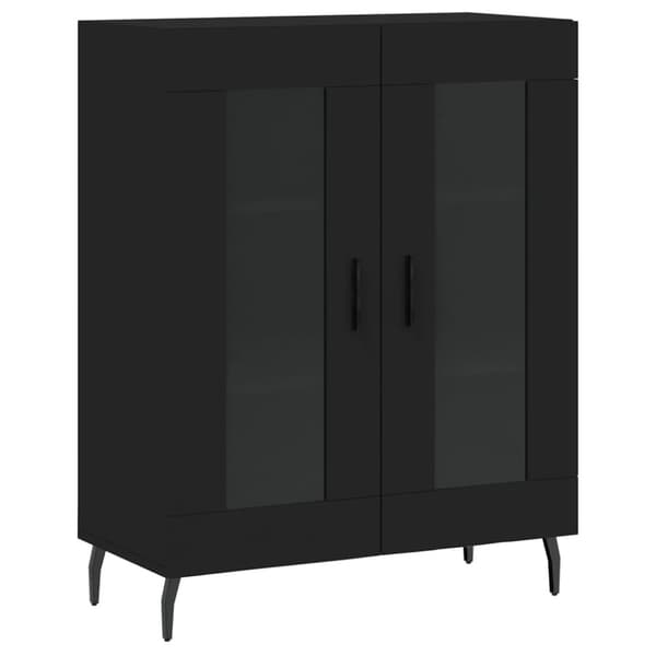 vidaXL Highboard svart 69,5x34x180 cm konstruert tre