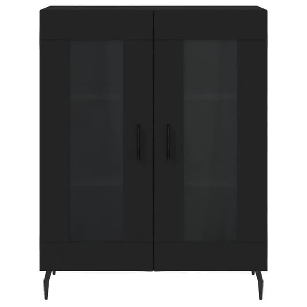 vidaXL Highboard svart 69,5x34x180 cm konstruert tre