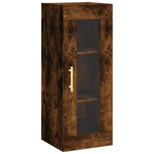 vidaXL Highboard røkt eik 34,5x34x180 cm konstruert tre