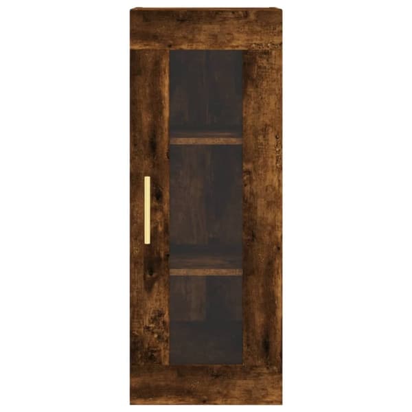 vidaXL Highboard røkt eik 34,5x34x180 cm konstruert tre