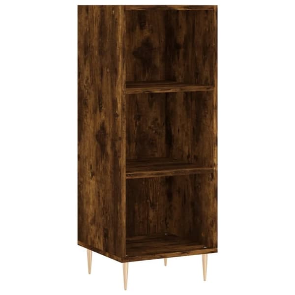 vidaXL Highboard røkt eik 34,5x34x180 cm konstruert tre