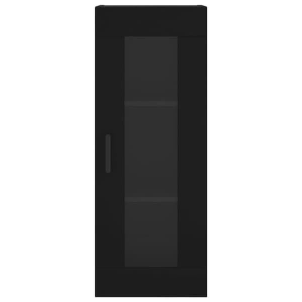 vidaXL Highboard svart 34,5x34x180 cm konstruert tre
