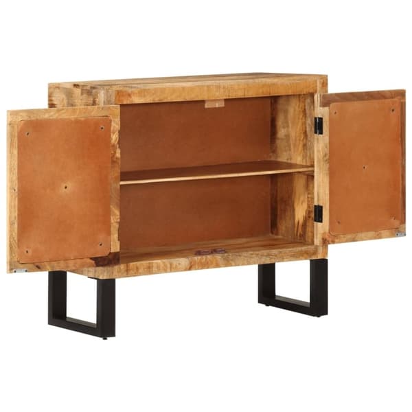 vidaXL Senkki 80x30x71 cm täysi karkea mangopuu ja metalli