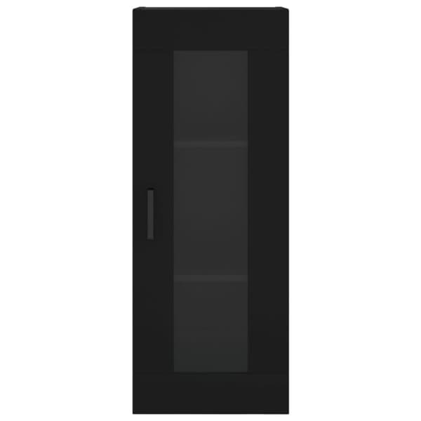 vidaXL Highboard svart 34,5x34x180 cm konstruert tre