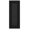 Miniatyrbilde 6 av 11: vidaXL Highboard svart 34,5x34x180 cm konstruert tre