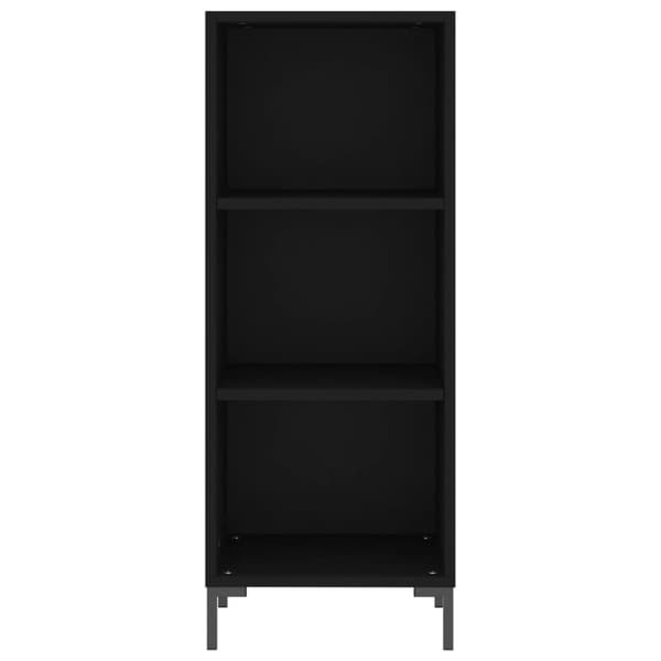 vidaXL Highboard svart 34,5x34x180 cm konstruert tre