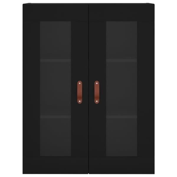 vidaXL Highboard svart 69,5x34x180 cm konstruert tre
