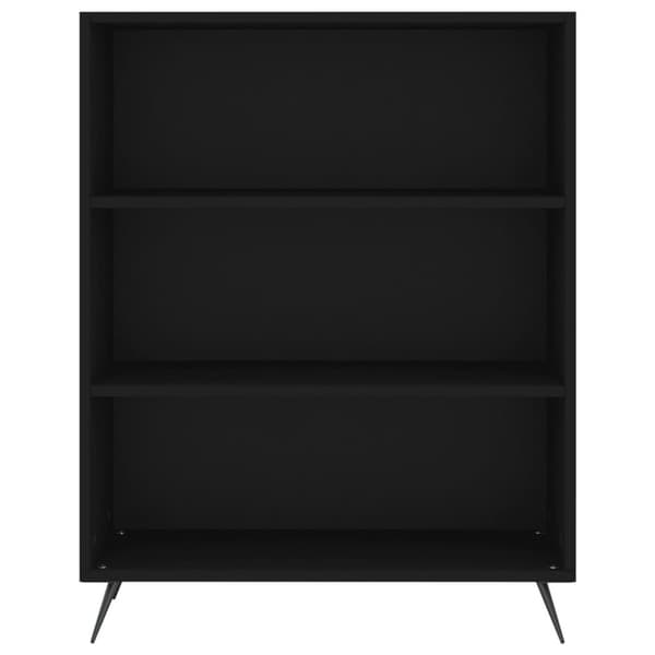 vidaXL højskab 69,5x34x180 cm konstrueret træ sort