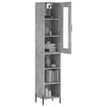 Miniatyrbilde 3 av 11: vidaXL Highboard betonggrå 34,5x34x180 cm konstruert tre