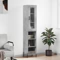 Miniatyrbilde 2 av 11: vidaXL Highboard betonggrå 34,5x34x180 cm konstruert tre