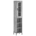 Miniatyrbilde 1 av 11: vidaXL Highboard betonggrå 34,5x34x180 cm konstruert tre