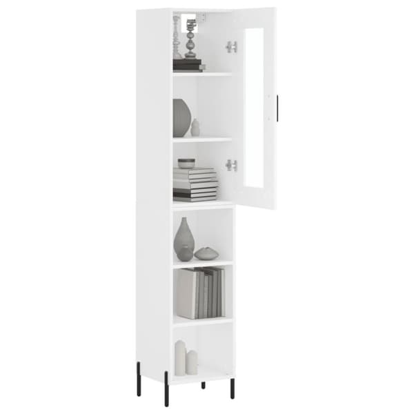 vidaXL Högskåp vit 34,5x34x180 cm konstruerat trä