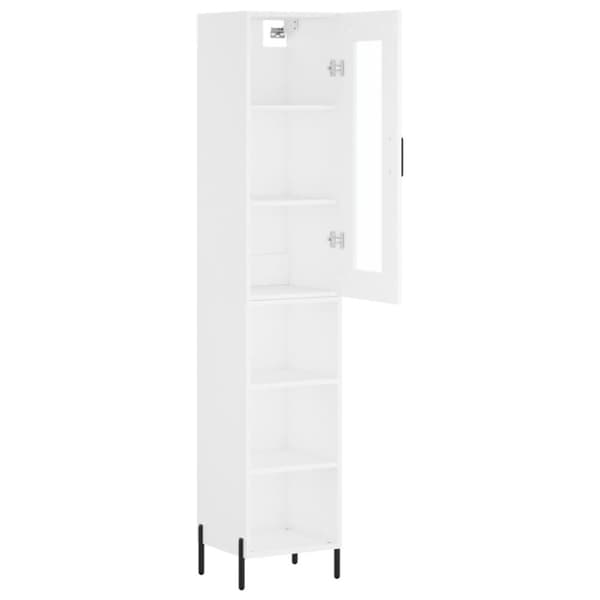 vidaXL skab 34,5x34x180 cm konstrueret træ hvid