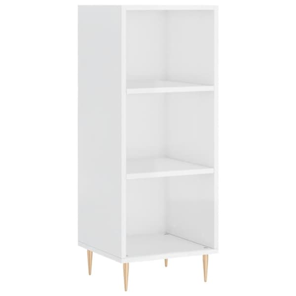 vidaXL skab 34,5x34x180 cm konstrueret træ hvid højglans
