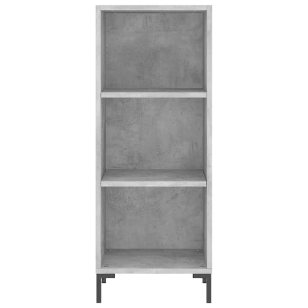 vidaXL Highboard betonggrå 34,5x34x180 cm konstruert tre