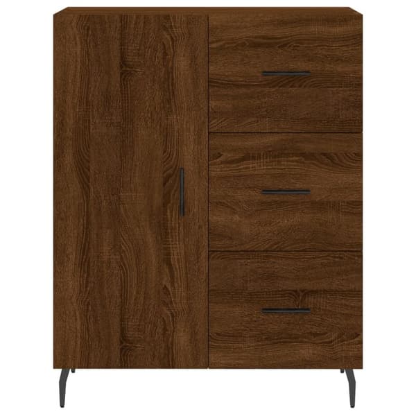 vidaXL Högskåp brun ek 69,5x34x180 cm konstruerat trä