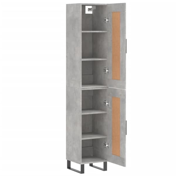 vidaXL skab 34,5x34x180 cm konstrueret træ betongrå