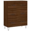 Miniatyrbillede 7 af 11: vidaXL højskab 69,5x34x180 cm konstrueret træ brun egetræsfarve