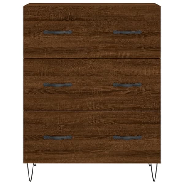 vidaXL højskab 69,5x34x180 cm konstrueret træ brun egetræsfarve
