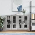 Miniatyrbillede 2 af 11: vidaXL vægskabe 2 stk. konstrueret træ grå sonoma-eg