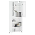 Miniatyrbilde 3 av 11: vidaXL Highboard hvit 69,5x34x180 cm konstruert tre