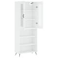 Miniatyrbilde 4 av 11: vidaXL Highboard hvit 69,5x34x180 cm konstruert tre