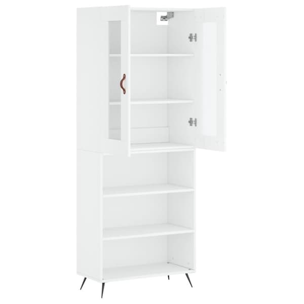 vidaXL Highboard hvit 69,5x34x180 cm konstruert tre