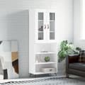 Miniatyrbilde 2 av 11: vidaXL Highboard hvit 69,5x34x180 cm konstruert tre