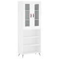 Miniatyrbilde 1 av 11: vidaXL Highboard hvit 69,5x34x180 cm konstruert tre
