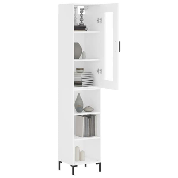 vidaXL skab 34,5x34x180 cm konstrueret træ hvid