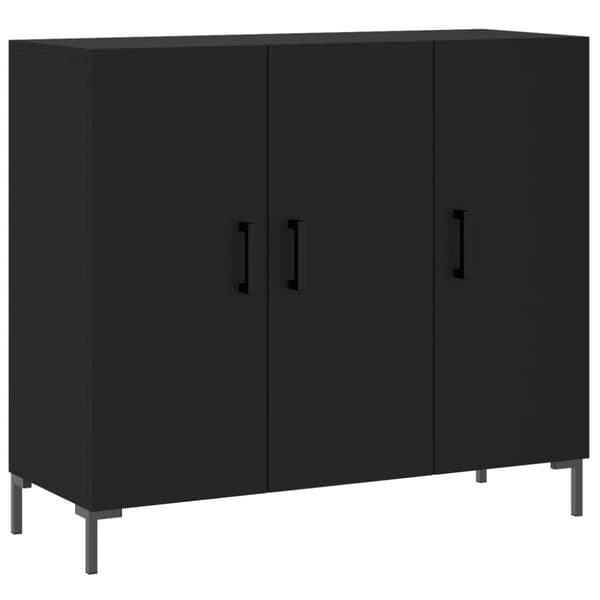 vidaXL Senkki musta 90x34x80 cm tekninen puu