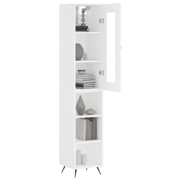 vidaXL skab 34,5x34x180 cm konstrueret træ hvid