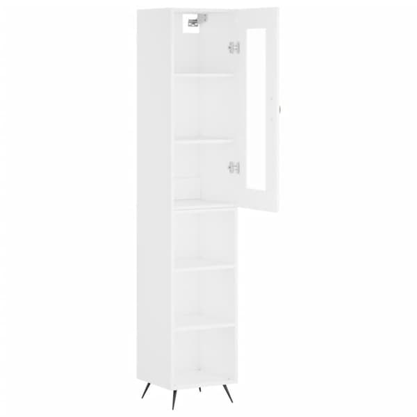 vidaXL skab 34,5x34x180 cm konstrueret træ hvid