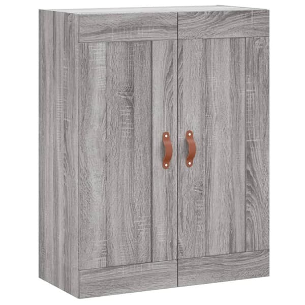 vidaXL højskab 69,5x34x180 cm konstrueret træ grå sonoma-eg
