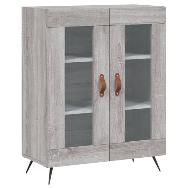 vidaXL højskab 69,5x34x180 cm konstrueret træ grå sonoma-eg